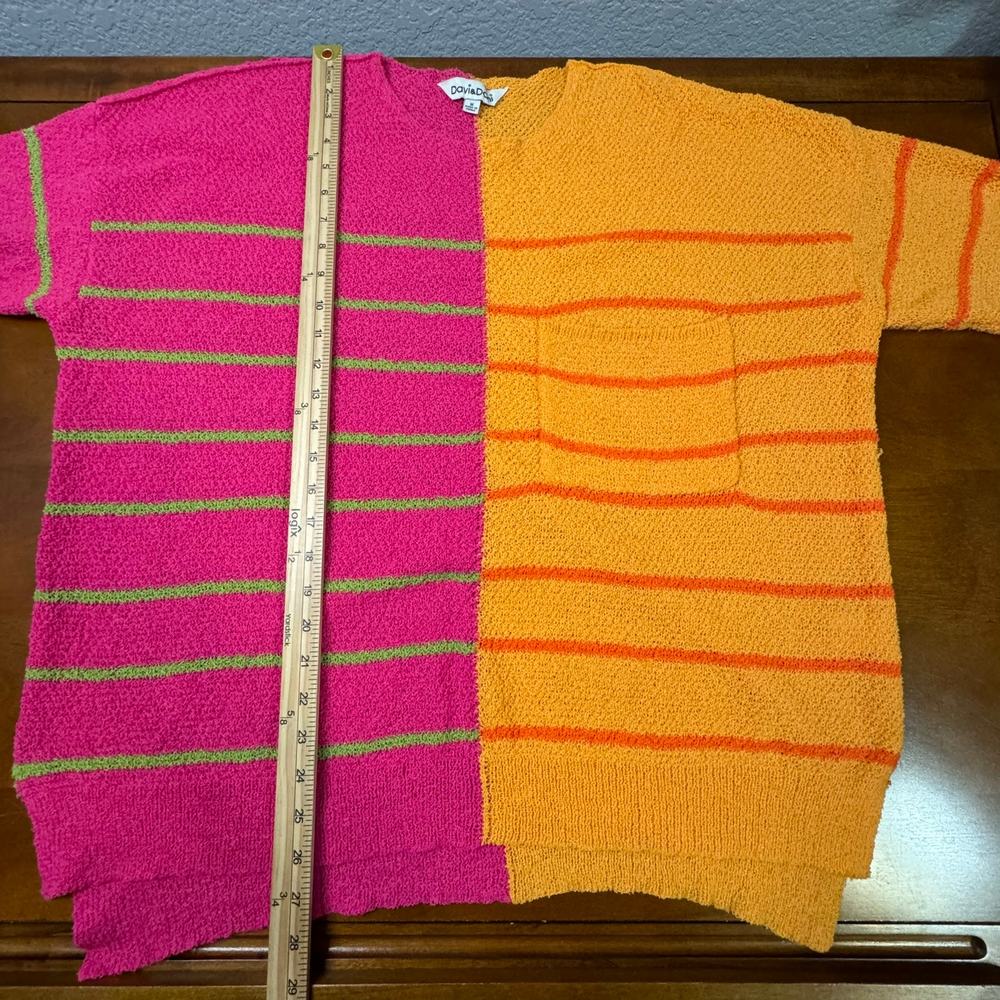 Davi & Dani Oversized Color Bock Stripe Neon Wome… - image 7